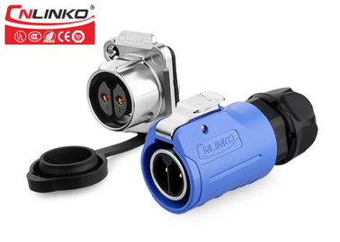 China New Cnlinko M24 2pin waterproof power connector IP67 fast locking 2pin power connector 2pin male and female connector supplier