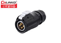 500V 20A 4 Pin Waterproof Power Cord Connector With Dust Cap TUV UL CE  Panel M20 PLUG Mount Socket
