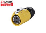 PBT Shell Gold Pating  Waterproof Power Connector , Connection DC 2 Pole Waterproof Connector