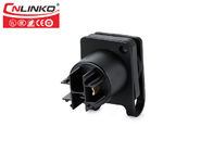 Lockable 3 Pin Circular Power Connector Cnlinko For Audio Video / LED Display