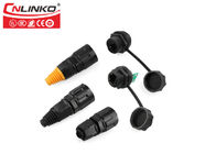 8 Port Waterproof Circular Connectors , Electrical Cord Connector Cat5 Bayonet Fitting Panel Mount