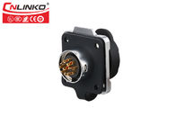 Cnlinko 9 Pin Metal / Plastic Waterproof Power Connector For LED Sign / Display Unit