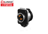 CNLINKO 3 Pin Waterproof Power Connector Male Female Panel Mount Push Pull