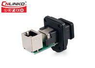 Automotive Female Panel Mount Connector CNLINKO RJ45 Network Connection System