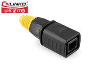 CNLINKO Rj45 Panel Mount Connector , Male Female Plastic Network Cable Connector
