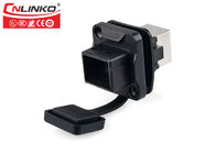 CNLINKO Rj45 Panel Mount Connector , Male Female Plastic Network Cable Connector