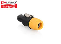 Quick Locking Waterproof Power Connector 3 Pin 20A Plug And Socket YF24 Series