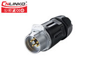 Semi Metal M16 9pin 16AWG LED Power Waterproof Connector For Audio