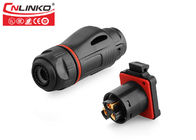 Cnlinko M24 3 Pin Plastic Panel Mount Connector 12AWG Male And Female