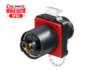 PBT Plastic CNLINKO M24 Outdoor Power Connector 2 Pin 22A IP67