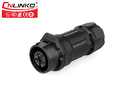 PBT Plastic Electronic Aviation Connector Tri Proof Cnlinko M16 5A 5 Pin