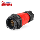 M24 Cnlinko IP67 Connectors Waterproof 24Pin 5A Cable To Cable Connector UL CE Approved