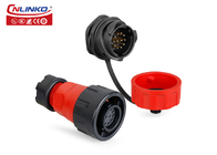 Cnlinko Plastic Waterproof Circular Connectors YM24 12 Pin Male To Female For LED Control