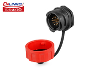 Cnlinko Plastic Waterproof Circular Connectors YM24 12 Pin Male To Female For LED Control