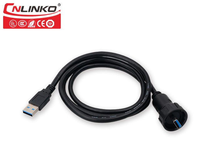 Outdoor IP65  Water Resistant Usb Connector  A Male To A Male Cable  Customized