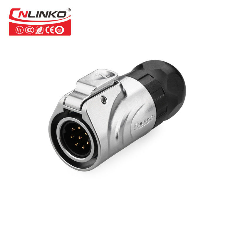 Zinc Alloy Multi Pin Connectors Waterproof M16 Circular Gold Plated Contact Male Plug Female Socket