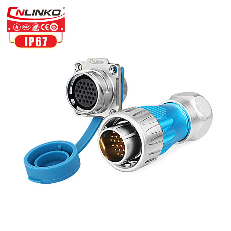 Cnlinko DH24 24 Pin Waterproof Circular Connectors Metal Solder