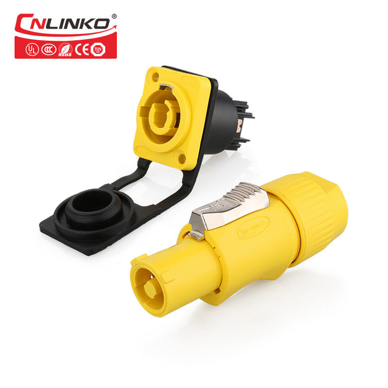 3 Pin 500V 20A IP67 Cnlinko M24 Waterproof Power Connector